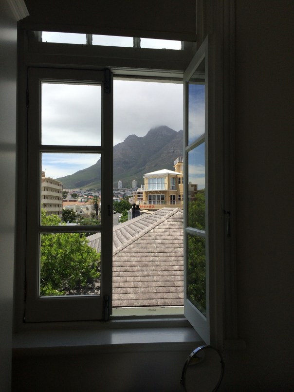 View of Table Mountain from my room at Cape Cadogan Hotel