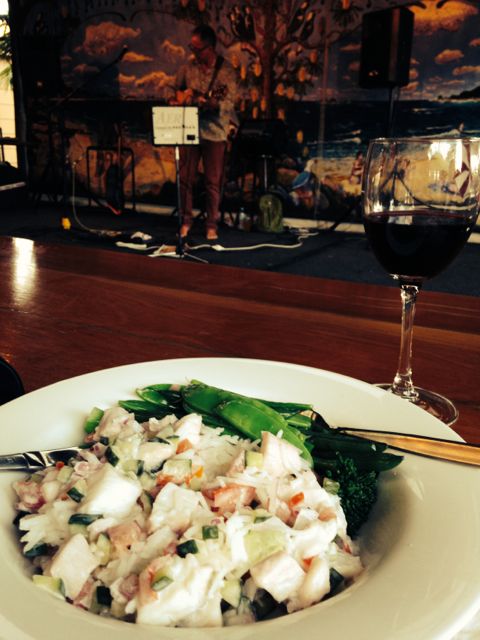 Spiced Tahitian Fish with Basmati Rice. And live music!