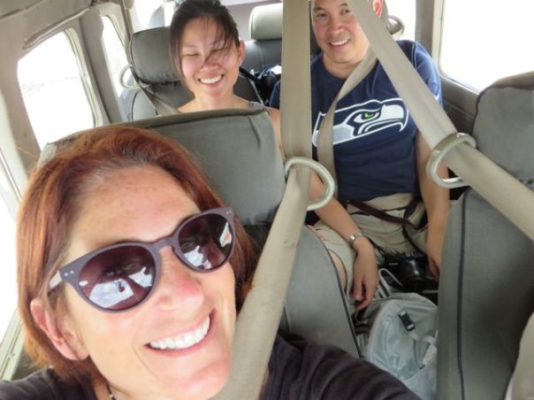 These are my friends and I in the plane to Zambia. We were at King's Pool together, but they went on to a different camp in Zambia then me.