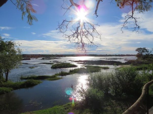 Sundown on the river
