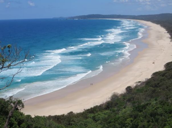 Look at the little dots - those are people - that's how HUGE the ocean beach is!!