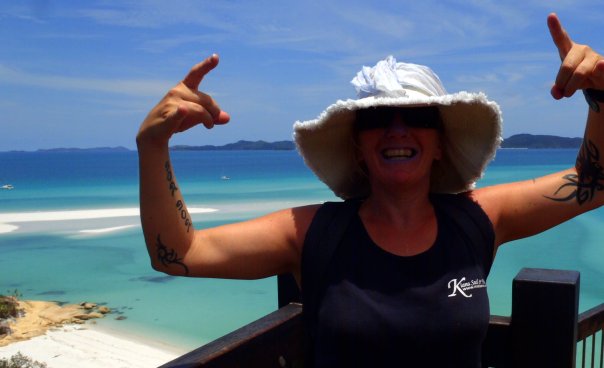 Cindy, our Dive Master, always the goofball.