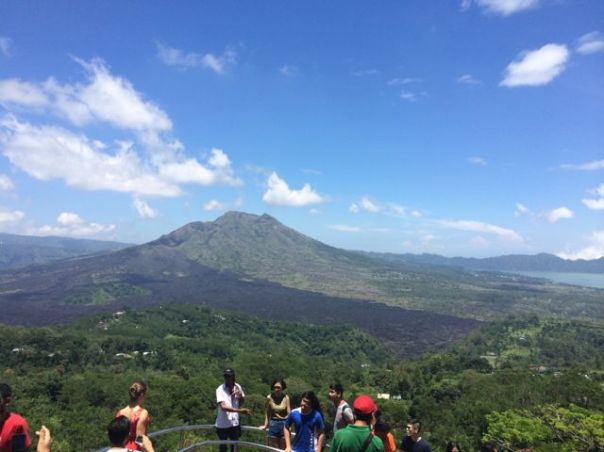 Kintamani Batur Volcano.  The black is the ash of the last explosion.