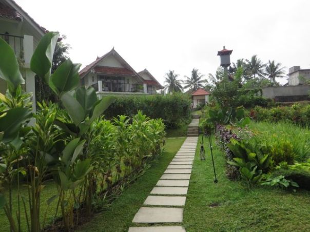 Looking back up at the villas, there are 3.