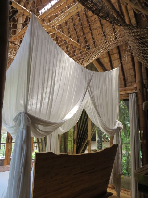 View from behind the bed.