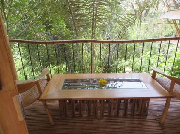 Looking straight out from the balcony