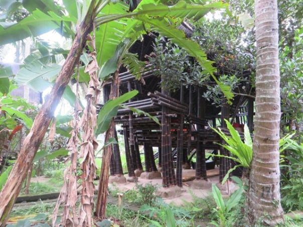 Black Bamboo Minang House, used for yoga, and celebrations or private events.
