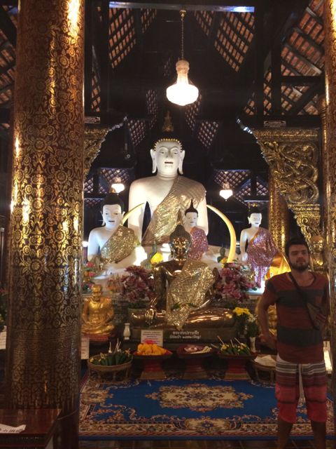Buddha in a small temple in Chiang Mai, old city.
