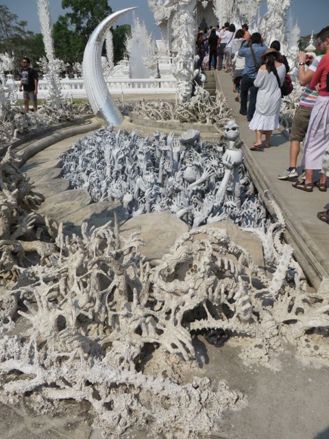 Pit of hell at entrance to bridge