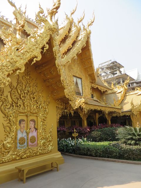 The GOLD bathrooms - the inside was so gross I almost puked.  