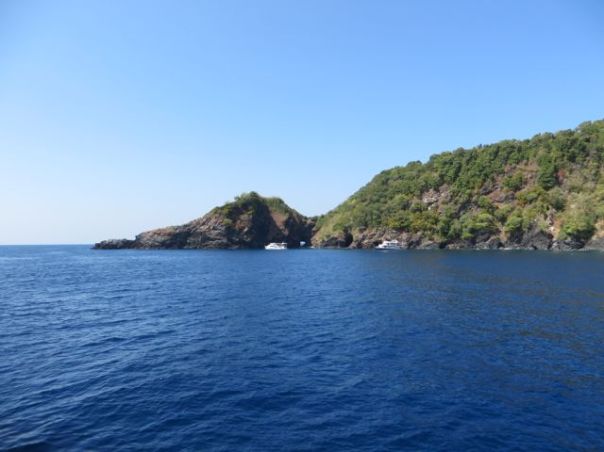 Great snorkeling here and very cool rock formation