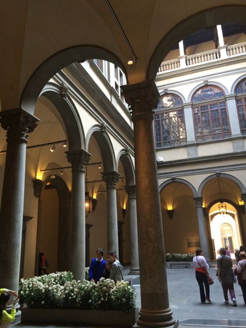 This is a beautiful cultural theatre in Florence where they show movies and have exhibits.