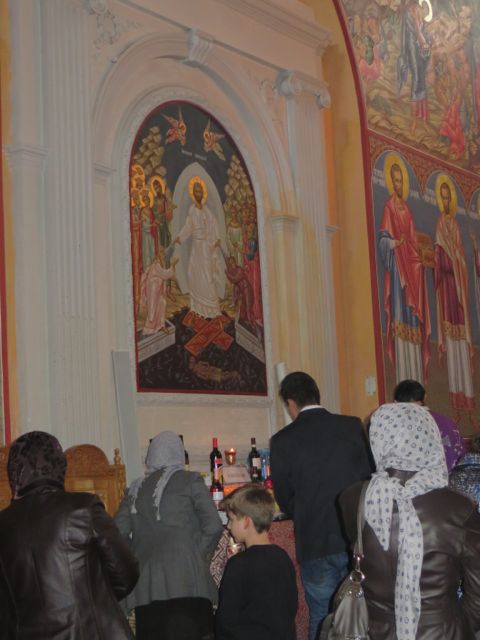 And there was an actual service going on that we were welcomed into