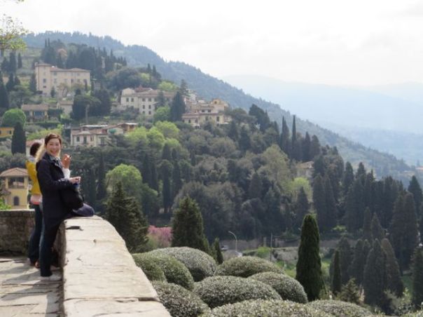 We climbed up to the top for the view...