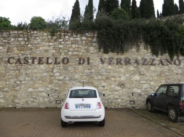 Our little Fiat500 at Castello di Verrazzano