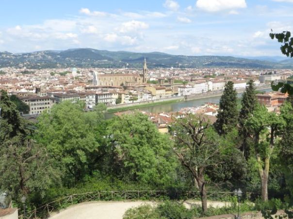 And then, I looked through a window of the Villa, and this was the view.