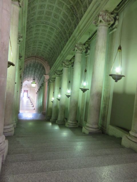 The pope lives just down the stairs...