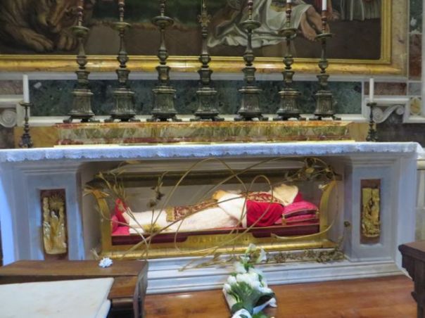 Pope John XXIII remains waxed and on full view.  Crazy!