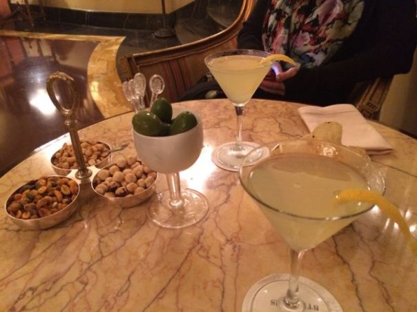 Limoncello martinis at the St. Regis.