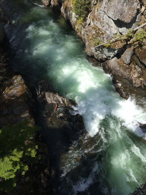 Glacial water running high as the snow melts atop the glaciers.