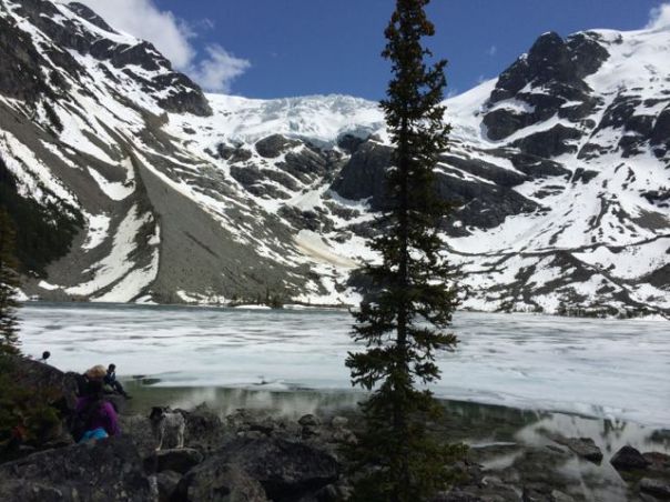 Still mostly frozen up here..